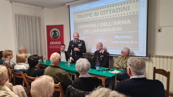 Al Circolo Culturale Muranese "I consigli dell'Arma per evitare le truffe ai cittadini"